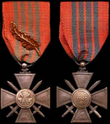 Médaille de la Croix de Guerre 1939 Cggiraudar