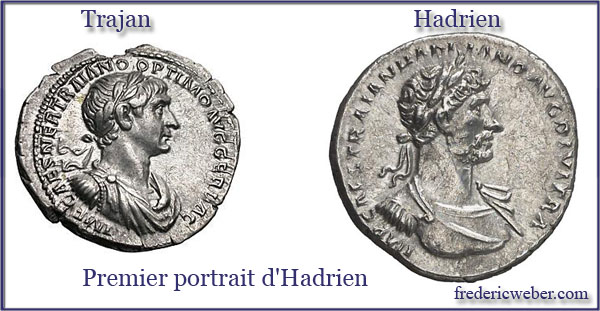 Les portaits des empereurs romains Hadrien