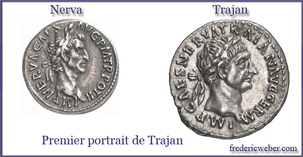 Les portaits des empereurs romains Trajan