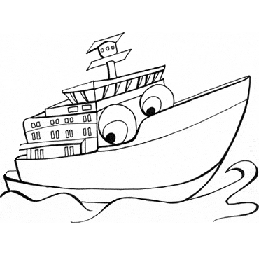 تلوين لوحدة المواصلات Ferry-coloring-pages