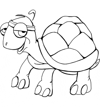 للتلوين رسم الحيوانات Turtle-coloring-pages