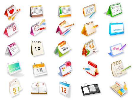 ايقونات خطيره للفوتوشوب 2012 rar Free-vector-calendar-icons