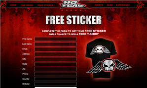 Autocolante NO FEAR Energy Drink Freestickersample