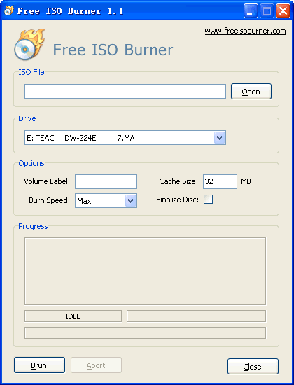 برنامج FreeISOburner خفيف لحرق اسطوانات ISO  Screenshot