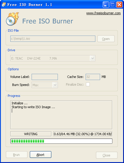 برنامج FreeISOburner خفيف لحرق اسطوانات ISO  Screenshot3