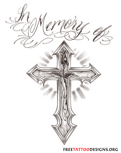 Tribute Tattoo Thoughts Cross-text