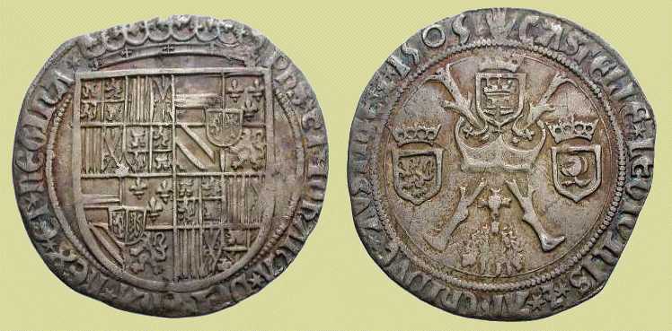 florin - Florín de San Felipe. (1499-1503). Felipe I "El Hermoso". Dordrecht. 1505-real-juanaloca-felipehermoso