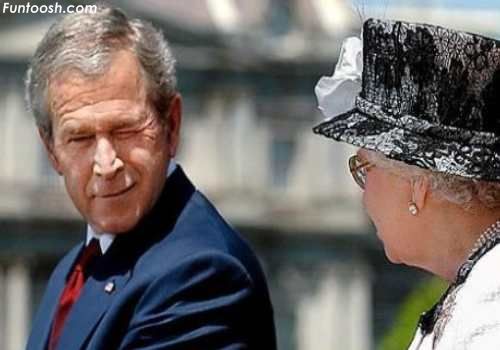 دعوة للابتسامة صور تموت من الضحك Bush_checks_out_queen