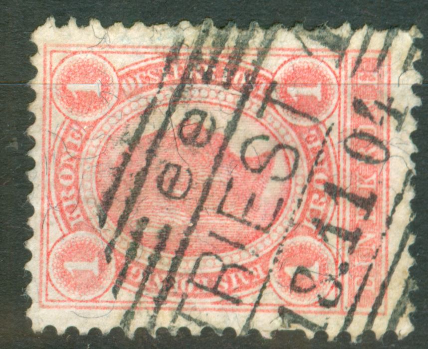 Osterreich - Österreich - Schwarze Fasern - liegend oder stehend! At_1901_1kr_mi_00