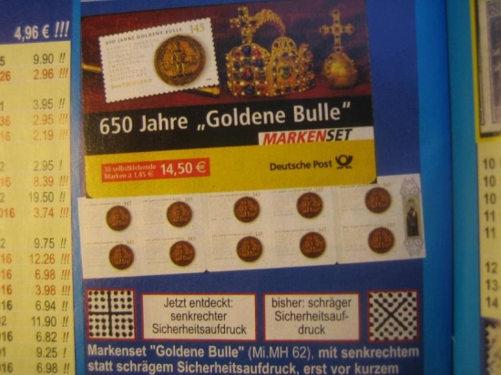 Neue SAD's - unterschiedliche Weissdrucke bei dieselbe Briefmarken!  De_2006_goldene_bulle_broschurex00