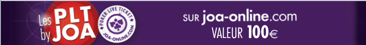 10€ offert des la création de compte sur Joa-Poker.fr 25519