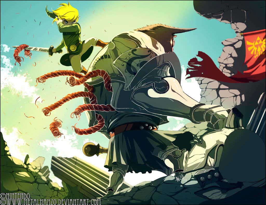 Anime Freaks Contest Zelda-wind-waker-link-darknut-art-by_metalhanzo