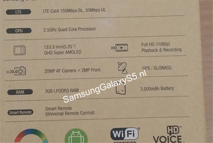 La boîte du Samsung Galaxy S5 fuite et dévoile les caractéristiques ? Rear-box-Samsung-Galaxy-S5
