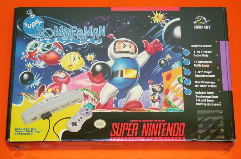 Adaptateur 4 joueurs SNES Super-Bomberman-Party-Pak-Nintendo-SNES-NEW-SEALED