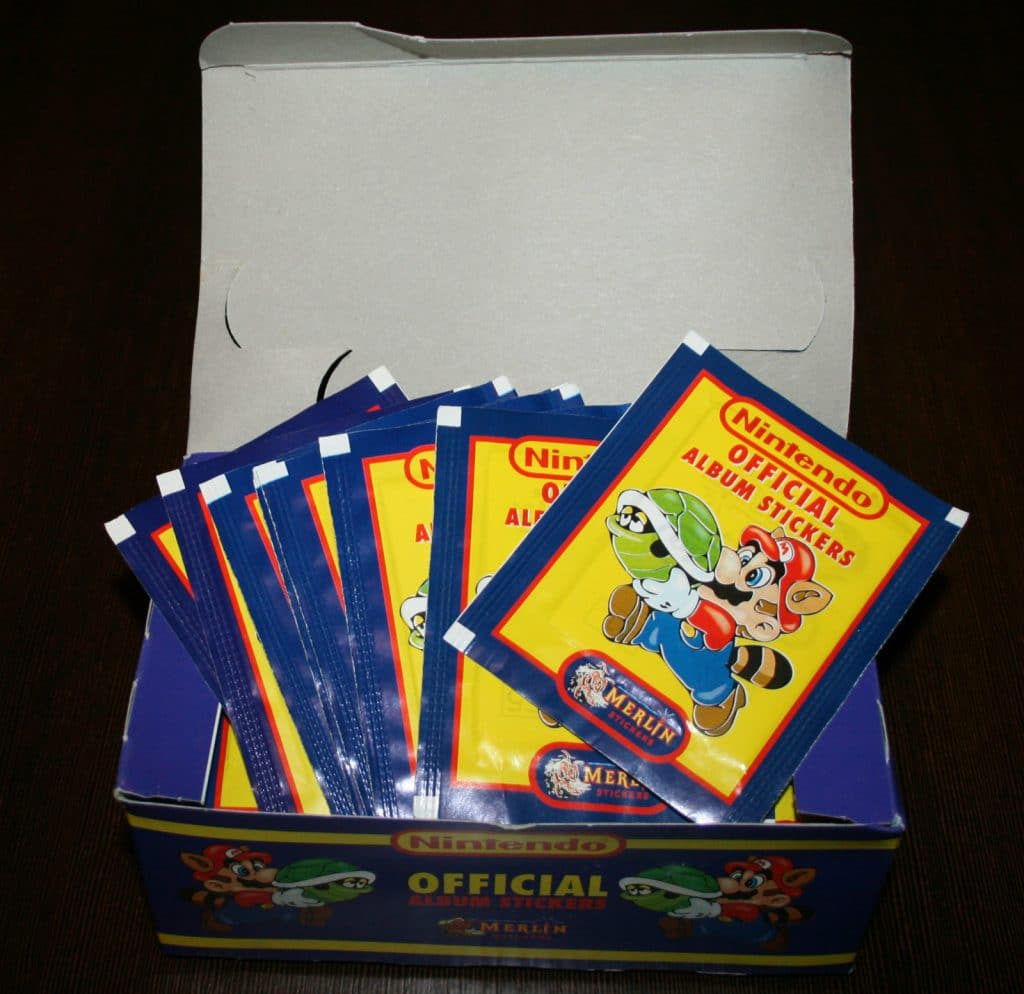 [VDS] Multi plateforme MAJ 05/05 - Page 2 1992-Merlin-NINTENDO-full-box-100-unopened-packs-600-stickers-Super-Mario-2