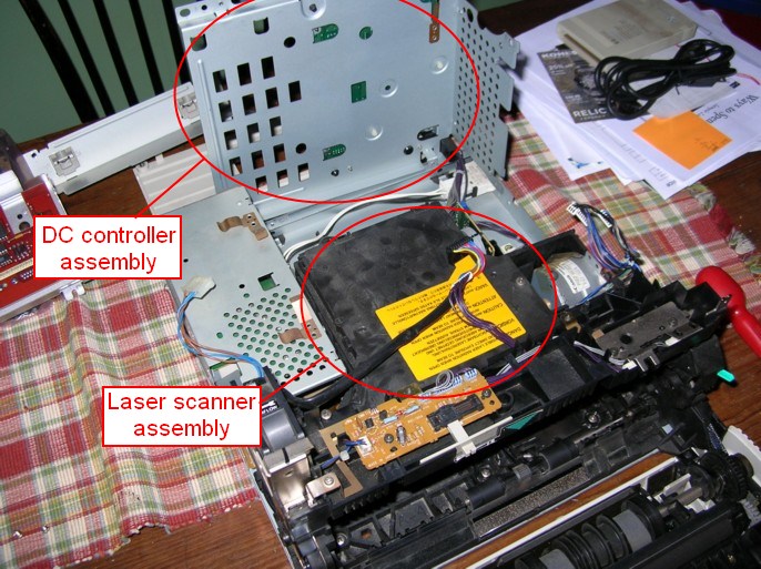 Disassembly of the HP LaserJet IIP printer Dscn3971