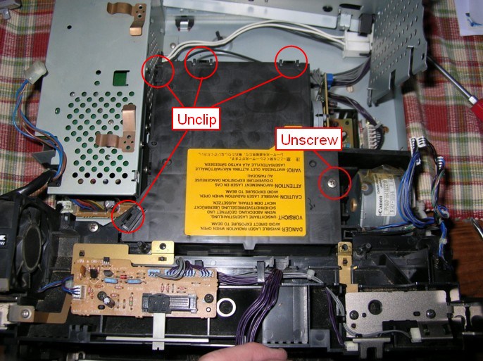 Disassembly of the HP LaserJet IIP printer Dscn3982