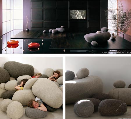 احدث ديكورات المنزل (شوووف ايه رأيك)؟ Rock-pillows