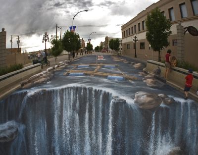 Nghệ thuật 3D đường phố Street-painting-river-01