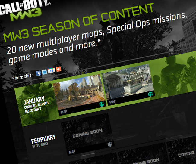 MW3 : le calendrier des DLC MW3-Season-Content-Calendar