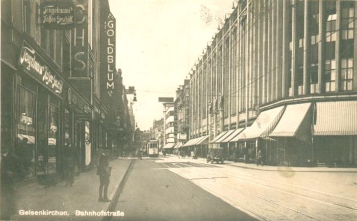 Enteignet, vertrieben, ermordet - Jüdische Geschäftsinhaber in Gelsenkirchen Gelsenkirchen_bahnhofstrasse_1924_goldblum