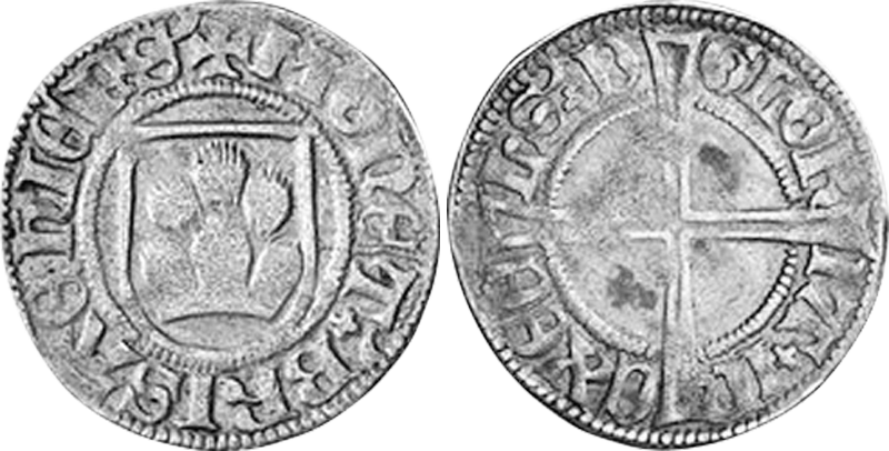 05. Doppelvierer, Zweier (2 Kreuzer, 4 Pfennig) de la municipalité de Vieux Brisach (Breisach am Rhein), après 1498 Zweier2-1498