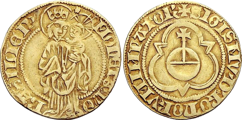 67. Suisse - Cité de Bâle - Florin d'or (Goldgulden) de Sigismond 1er de Luxembourg, en tant qu'empereur, 1433-1437  Goldguldensigismond2