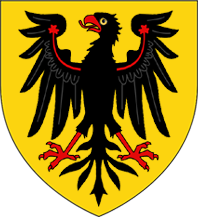 12. Pfennig (denier) du Palais impérial de Haguenau après 1235-1236, type à l'empereur Frédéric II de Hohenstaufen (1197-1250) BlasonHohenstaufen