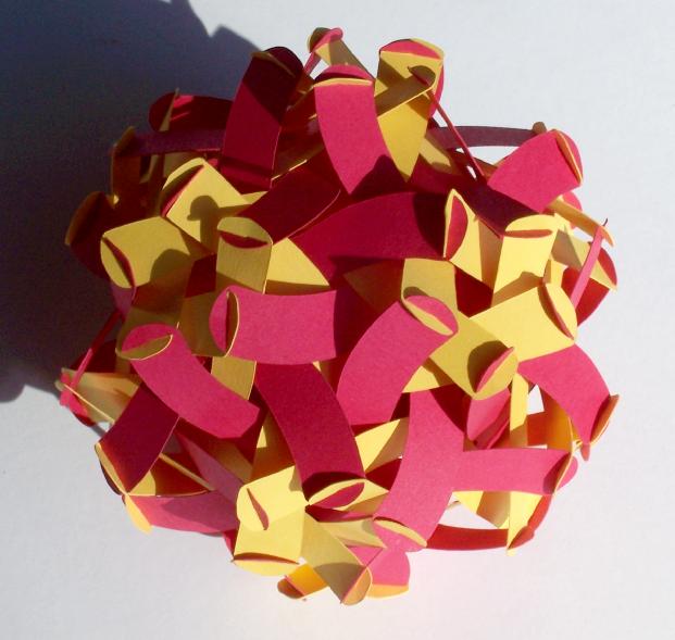 Modular Kirigami - Kết cấu cấu kết. Kiri-red-yellow