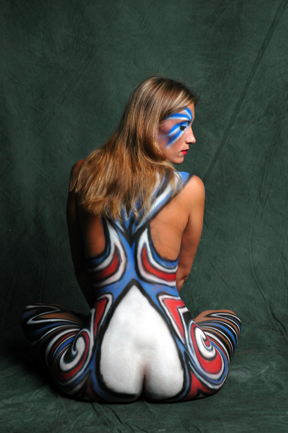 body-painting ( exclusivement des nanas  ) STRIPES