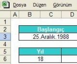 E-Çözüm Excel İle Gün Hesabı 4901