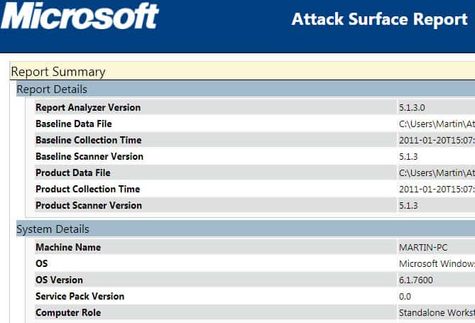 Microsoft's Attack Surface Analyzer Tool Attack-surface-report