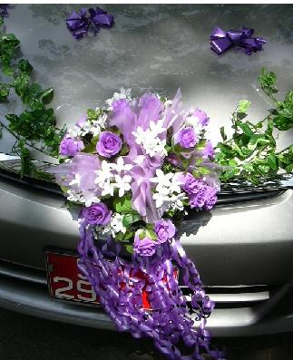    Wedding_car_purpleflowers_silk3