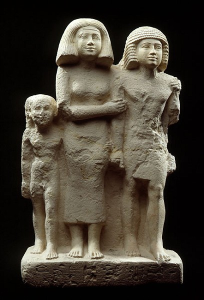 Group statue of Pepi and Ra-shepses  0017-1