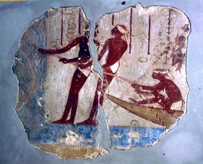 Painted fragment of wall-plaster  02470-003