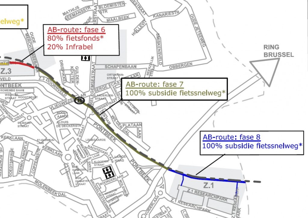 L060 part 01 Fietsweg Brussel - Asse (L60) Fietssnelweg F212 Fietssnelweg-AB-route-1c-1024x725