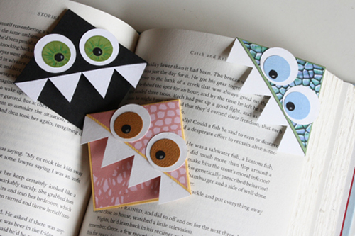 8 Cute DIY Bookmark Ideas bookmarks | 26 comments Monster-corner-bookmark