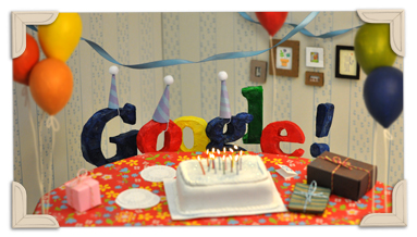 Google celebra su cumpleaños numero 13 Googles_13th_Birthday-2011-hp