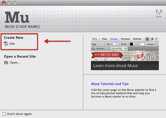 آموزش ساخت سایت شخصی بدون کدنویسی با نرم افزار Adobe Muse 01a_start_muse-2