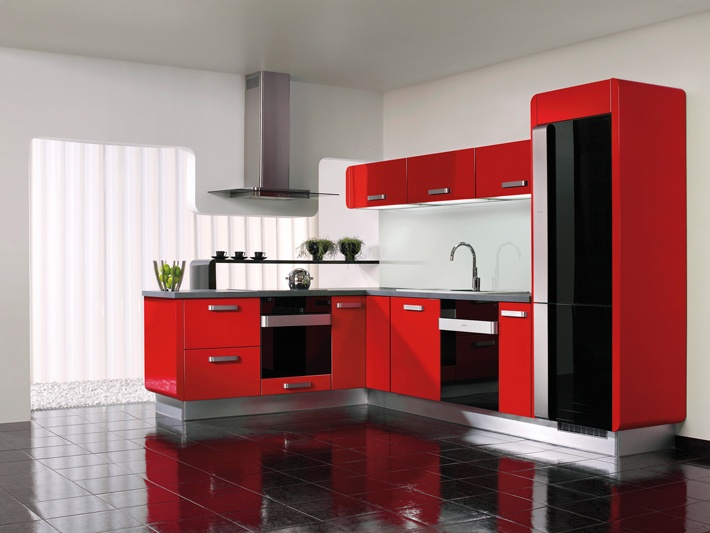 مطبخ مميز وعصري للمساحات الصغيرة .. وبكل الألوان Delta-049-fire-red