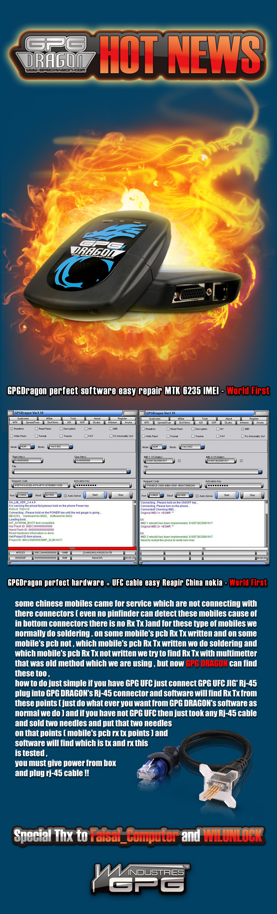 GPGDragon MTK6235 Imei Repair + Easy Repair Chinese Nokia features added GPGDragon2652