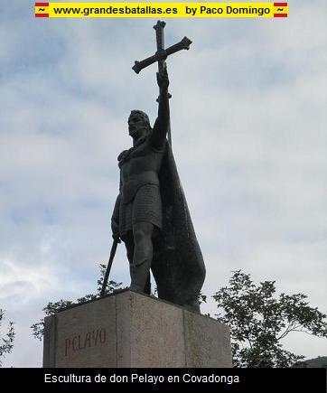 Covadonga, la batalla donde 300 cristianos vencieron al poderoso ejército del islam COVADONGA%20ESCULTURA%20PELAYO%202