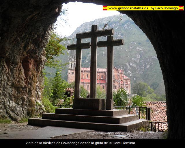 Covadonga, la batalla donde 300 cristianos vencieron al poderoso ejército del islam COVADONGA%20VISTA%20GRUTA