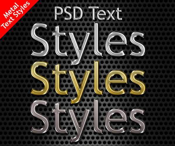 Photoshop metal Text Styles Metal-layer-styles-home