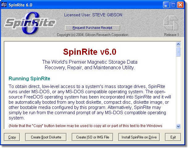 اقوى برنامج صيانه فى العالم spin rite Sr6screen