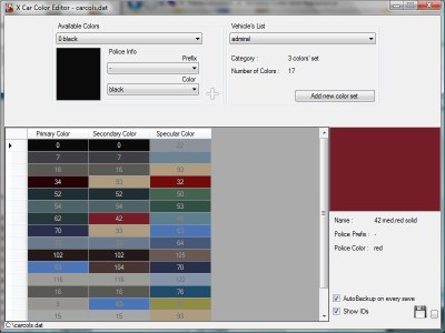  X Car Color Editor v1 XCCE