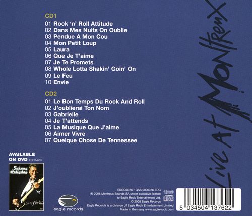 CD & DVD Johnny à Montreux 2008cdedgcd376gas0000376edgb