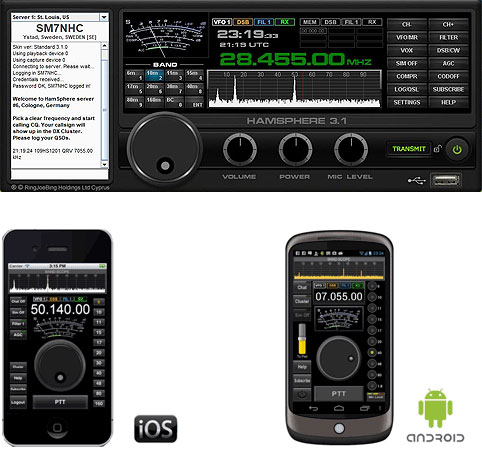 Radio Ham pour votre PC et smartphone 3radios4