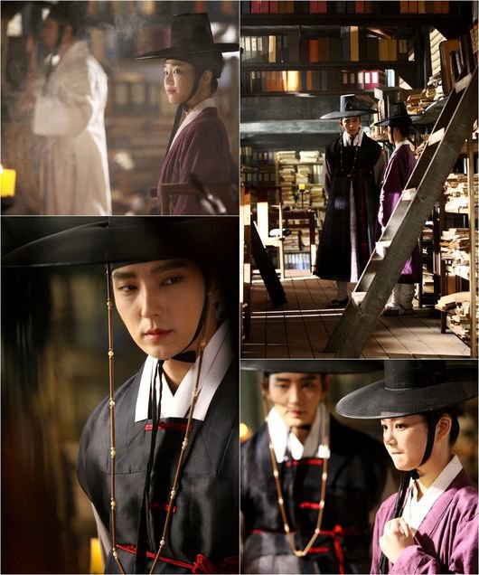 [Fotos] "Scholar Who Walks the Night"Lee Joon-Gi y Lee Yoo-bi se encuentran en la biblioteca Photo607950