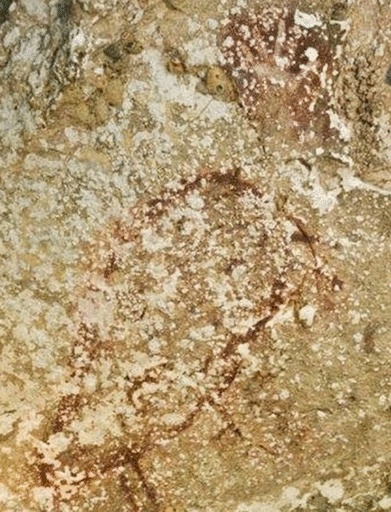 Cave art hand print is the oldest known 'portrait' of man! Cave-hand-stencil-sulawesi-indonesia-39900-years-old